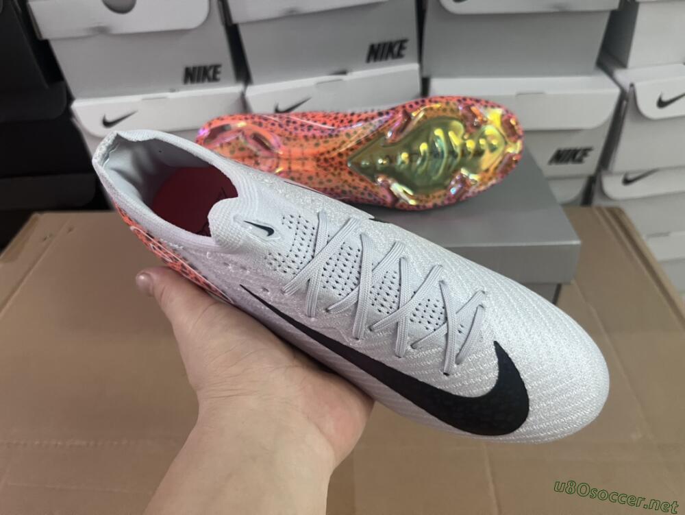 Men's Nike Air Zoom Mercurial Vapor 16 Elite FG Football Boots - Grey/Black/Leopard