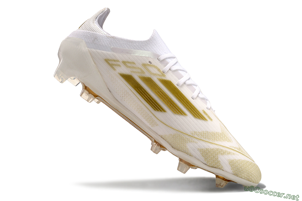 Men's Adidas F50 Elite FG Football Boots - White/Gold 4