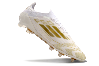 Men's Adidas F50 Elite FG Football Boots - White/Gold