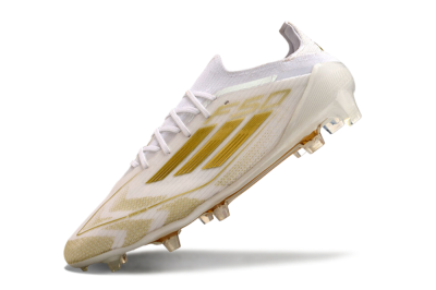 Men's Adidas F50 Elite FG Football Boots - White/Gold