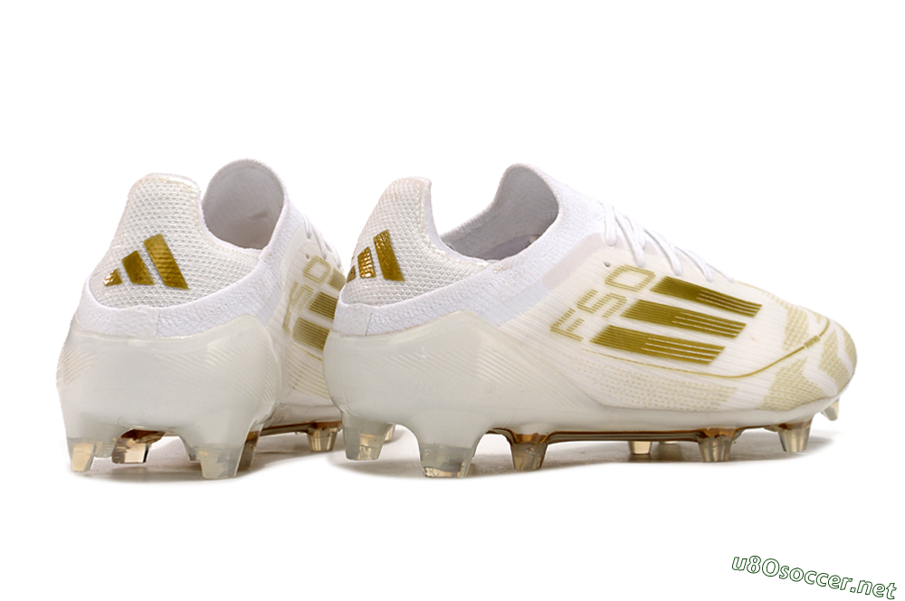 Men's Adidas F50 Elite FG Football Boots - White/Gold 6