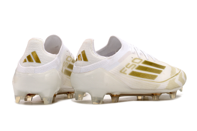 Men's Adidas F50 Elite FG Football Boots - White/Gold