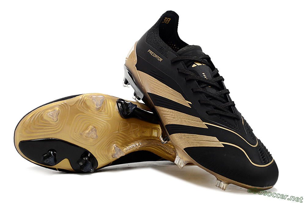 Men's Adidas Predator Elite Accuracy FG Football Boots - Black/Gold 3