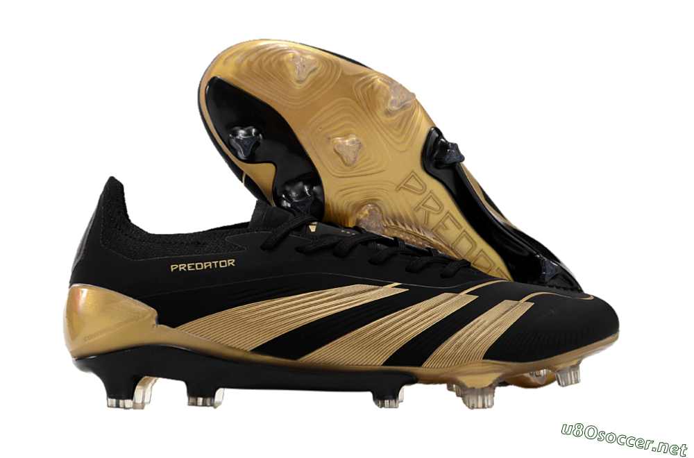 Men's Adidas Predator Elite Accuracy FG Football Boots - Black/Gold 2