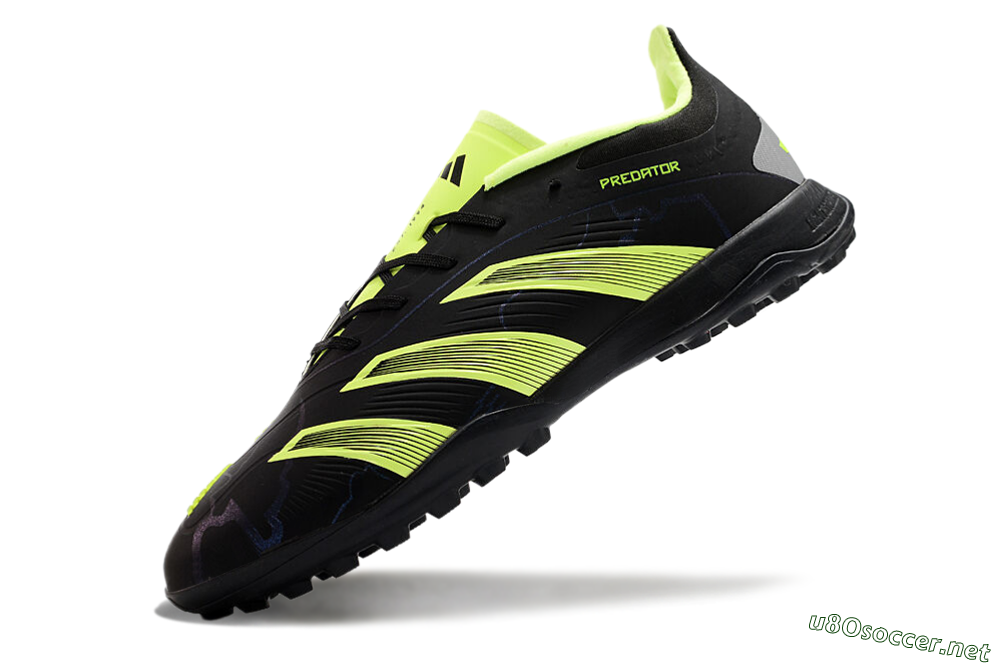 Unisex Adidas Predator 24 Elite TF Football Shoes - Black/Yellow/Grey 5