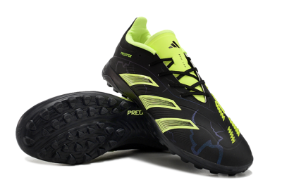 Unisex Adidas Predator 24 Elite TF Football Shoes - Black/Yellow/Grey