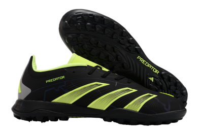 Unisex Adidas Predator 24 Elite TF Football Shoes - Black/Yellow/Grey