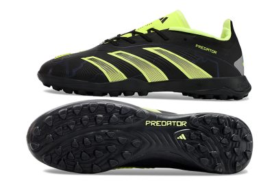 Unisex Adidas Predator 24 Elite TF Football Shoes - Black/Yellow/Grey