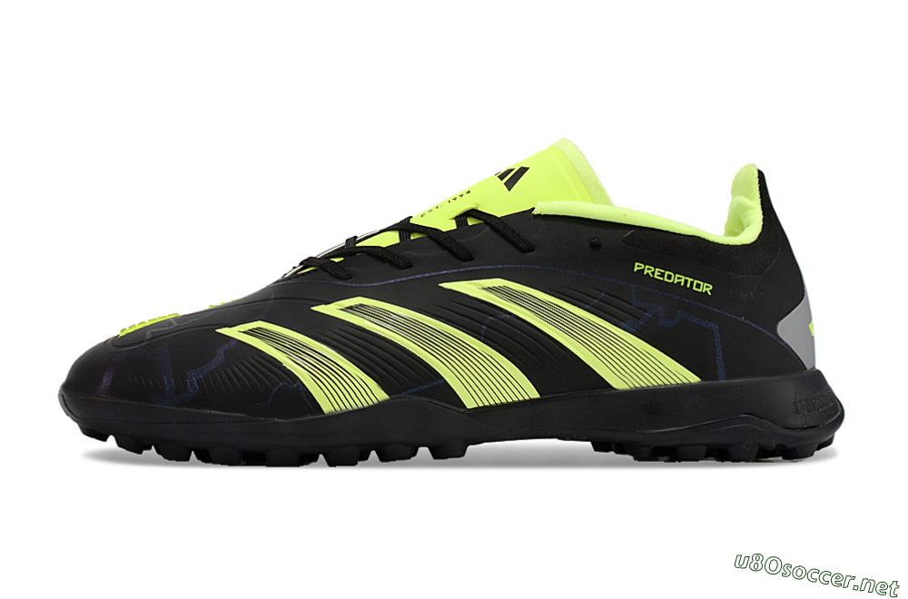 Unisex Adidas Predator 24 Elite TF Football Shoes - Black/Yellow/Grey 0