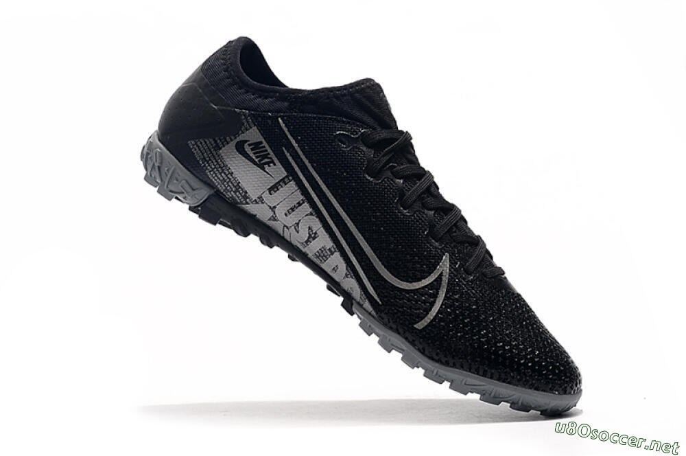 Men's Nike Air Zoom Mercurial Vapor 13 Elite TF Football Shoes - Black/Silver/Grey 7