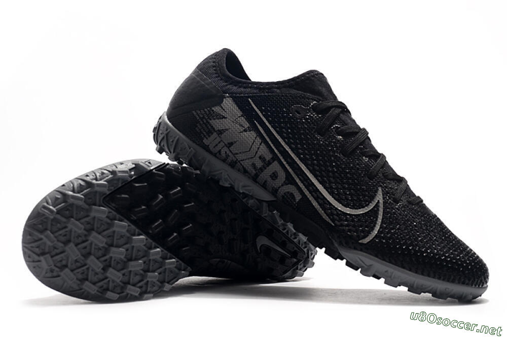 Men's Nike Air Zoom Mercurial Vapor 13 Elite TF Football Shoes - Black/Silver/Grey 4
