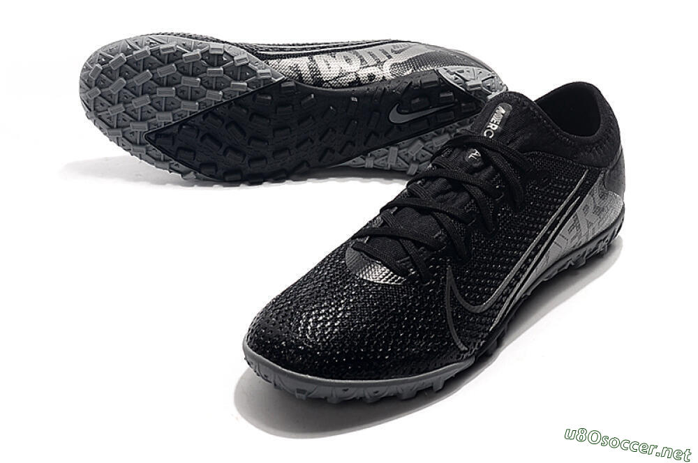 Men's Nike Air Zoom Mercurial Vapor 13 Elite TF Football Shoes - Black/Silver/Grey 3