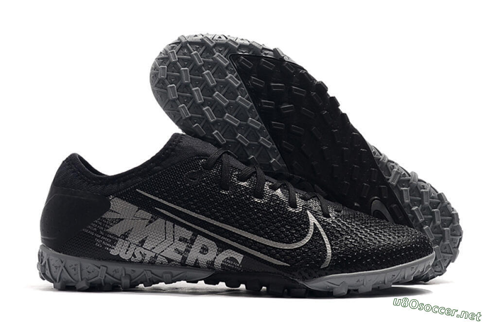 Men's Nike Air Zoom Mercurial Vapor 13 Elite TF Football Shoes - Black/Silver/Grey 2