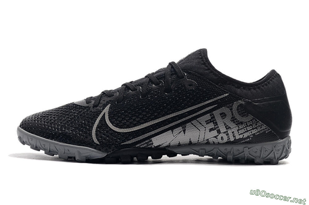 Men's Nike Air Zoom Mercurial Vapor 13 Elite TF Football Shoes - Black/Silver/Grey 0