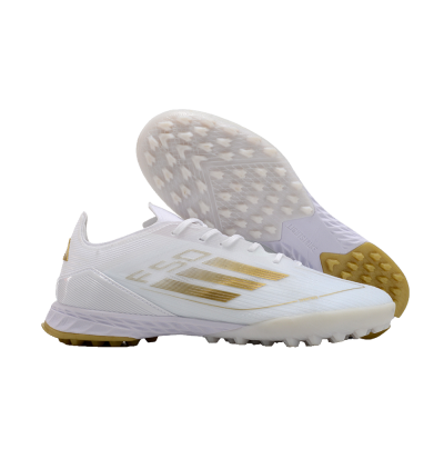 Men's Adidas F50 Elite TF Football Shoes - White/Gold