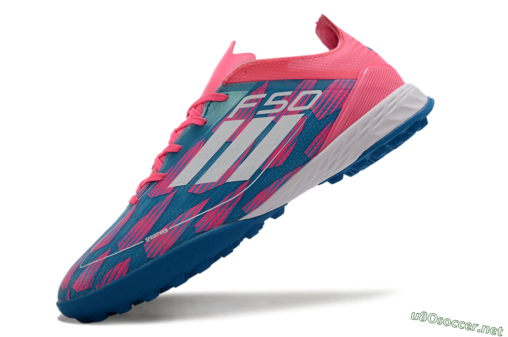 Men's Adidas F50 Elite TF Football Shoes - Blue/Pink/White 5
