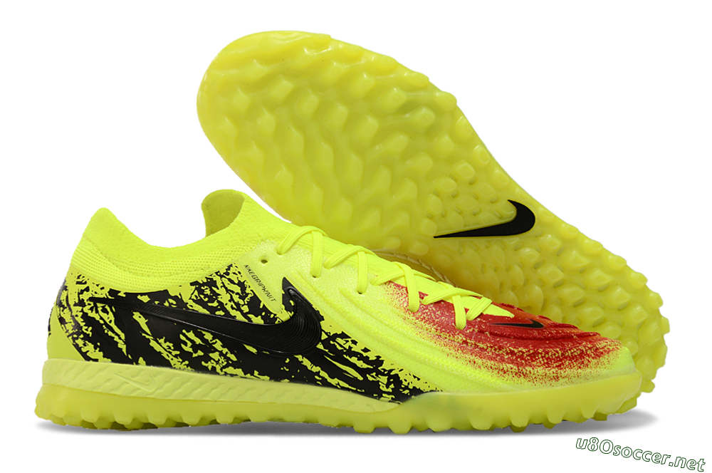 Men's Nike Phantom GX 2 Elite TF Football Shoes - Yellow/Red/Black 2
