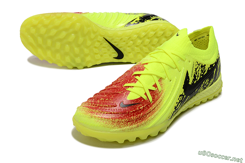 Men's Nike Phantom GX 2 Elite TF Football Shoes - Yellow/Red/Black 3