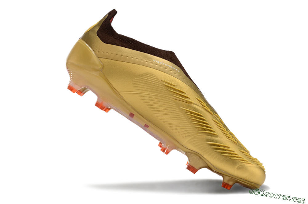 Men's Adidas Predator 24 Elite Laceless FG Football Boots - Gold/White/Brown 4