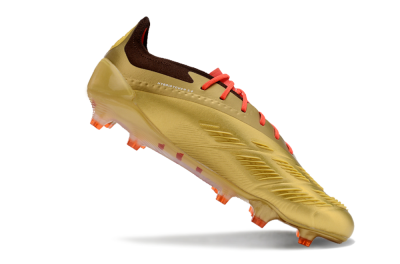 Men's Adidas Predator 24 Elite FG Football Boots - Gold/White/Brown