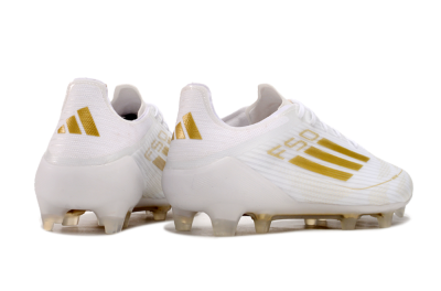 Men's Adidas F50 Adizero FG Football Boots - White/Gold