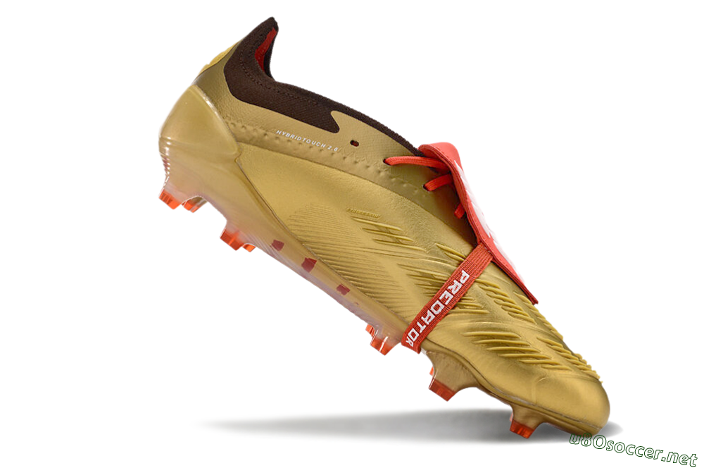 Men's Adidas Predator Elite Foldover Tongue FG Football Boots - Gold/White/Red 4