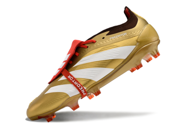 Men's Adidas Predator Elite Foldover Tongue FG Football Boots - Gold/White/Red
