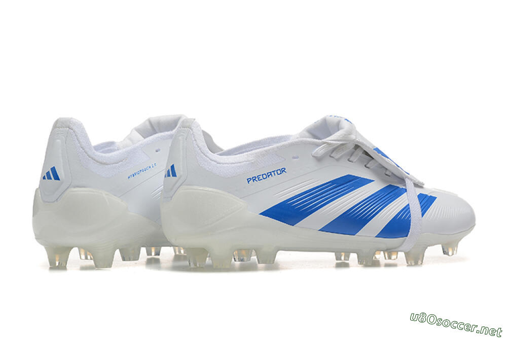 Men's Adidas Predator Elite Foldover Tongue FG Football Boots - White/Blue 6