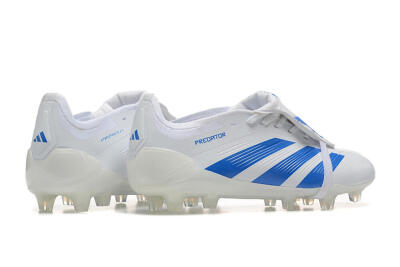 Men's Adidas Predator Elite Foldover Tongue FG Football Boots - White/Blue