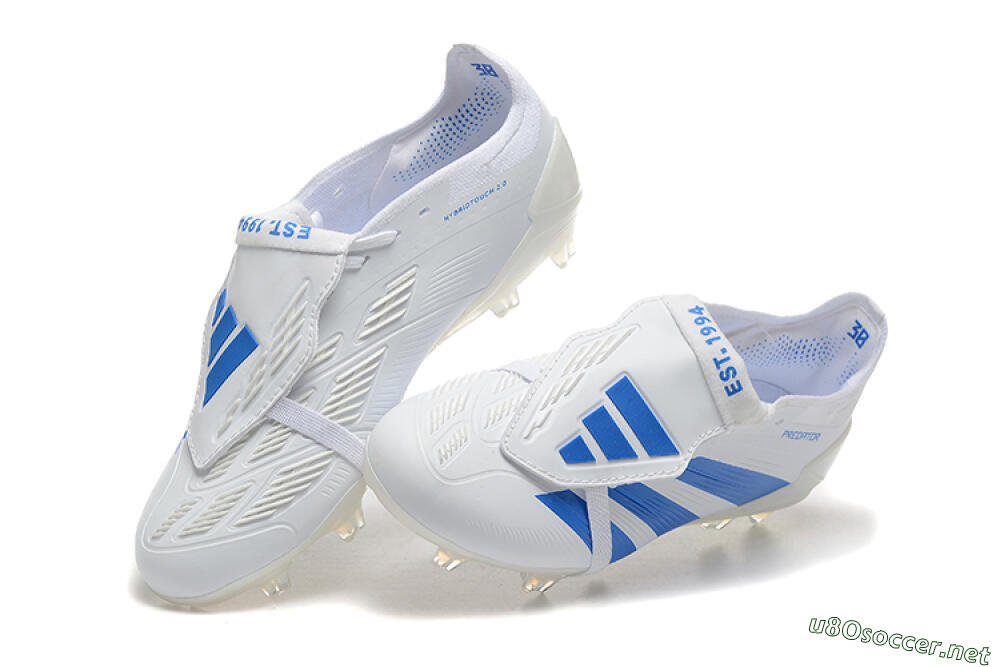 Men's Adidas Predator Elite Foldover Tongue FG Football Boots - White/Blue 3