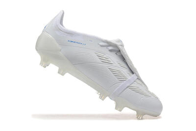 Men's Adidas Predator Elite Foldover Tongue FG Football Boots - White/Blue