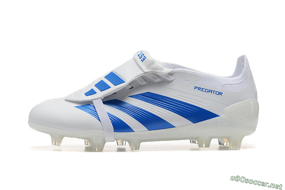 Men's Adidas Predator Elite Foldover Tongue FG Football Boots - White/Blue 0