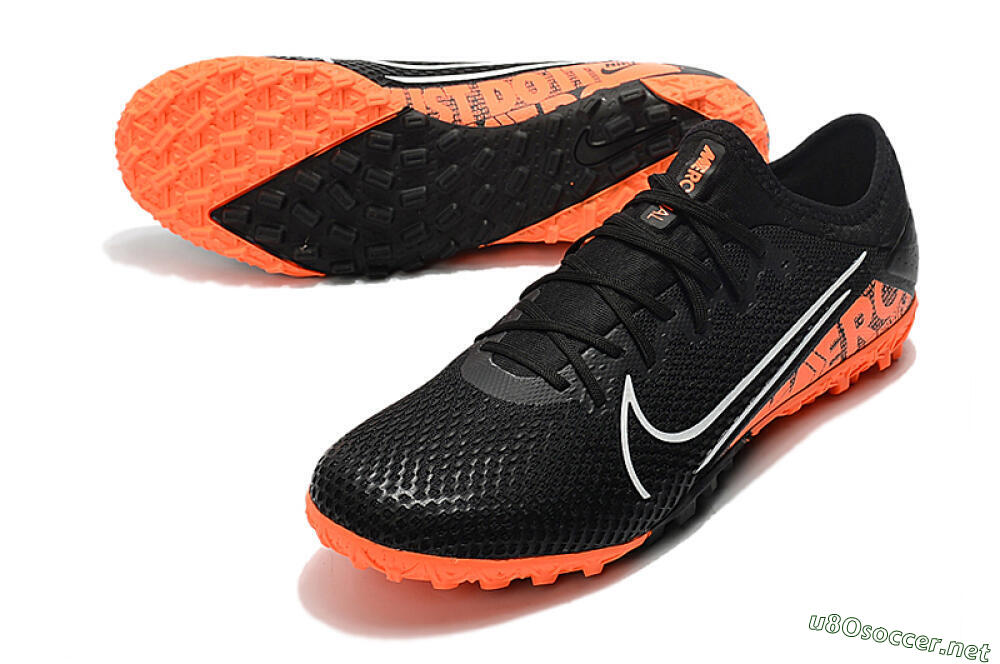 Men's Nike Mercurial Vapor 13 Pro TF Football Shoes - Black/Orange 3