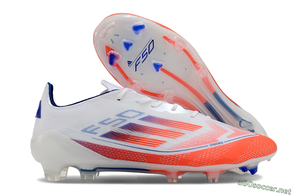 Men's Adidas F50 Elite FG Football Boots - Red/Blue/White 2