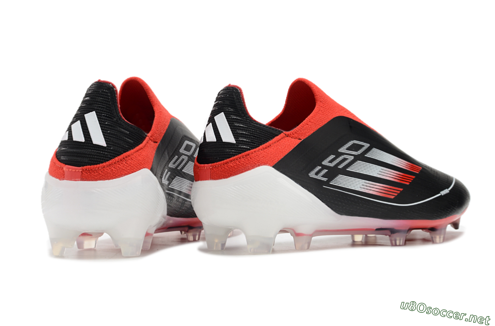 Men's Adidas F50 Elite Laceless FG Football Boots - Black/Red/White 6