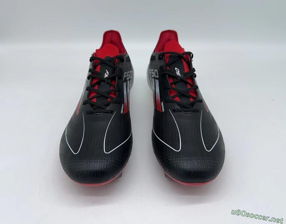 Men's Adidas F50 Elite FG Football Boots - Black/Red/White