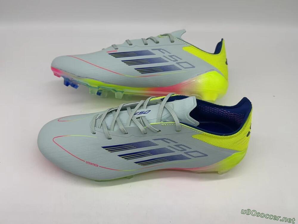 Men's Adidas F50 Elite FG Football Boots - Blue/Pink/Yellow
