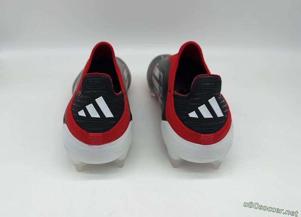 Men's Adidas F50 Elite Laceless FG Football Boots - Black/Red/White