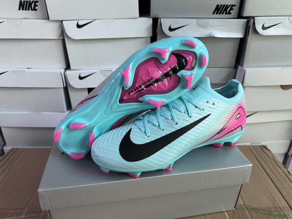 Men's Nike Air Zoom Mercurial Vapor 16 Elite FG Football Boots - Jade/Black/Pink