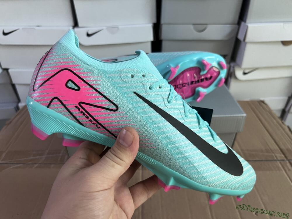 Men's Nike Air Zoom Mercurial Vapor 16 Elite FG Football Boots - Jade/Black/Pink