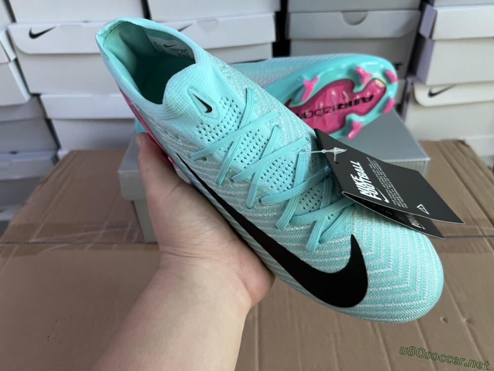 Men's Nike Air Zoom Mercurial Vapor 16 Elite FG Football Boots - Jade/Black/Pink