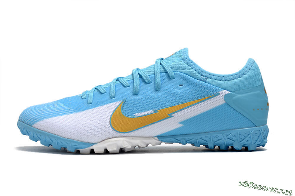 Men's Nike Mercurial Vapor 13 Pro TF Football Shoes - Jade/White/Gold 0