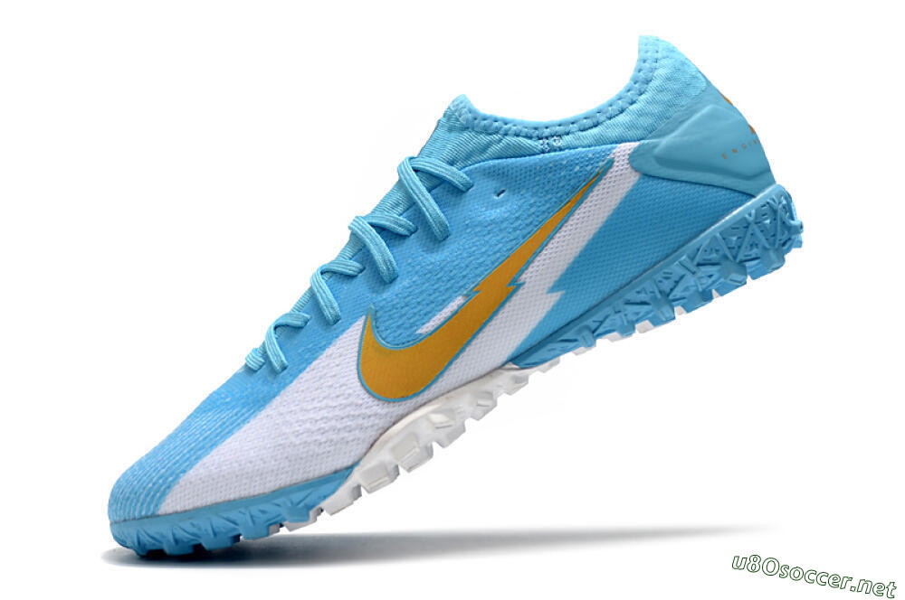 Men's Nike Mercurial Vapor 13 Pro TF Football Shoes - Jade/White/Gold 4