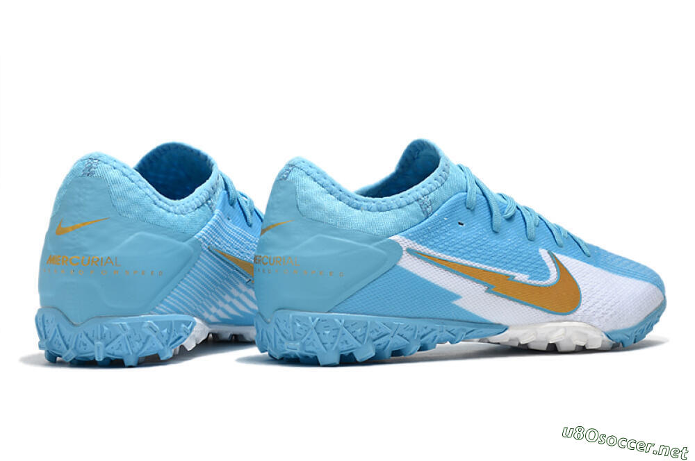 Men's Nike Mercurial Vapor 13 Pro TF Football Shoes - Jade/White/Gold 6