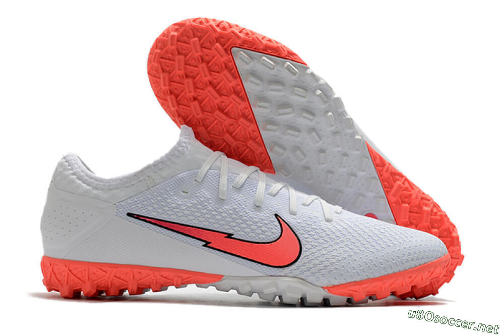 Men's Nike Mercurial Vapor 13 Pro TF Football Shoes - White/Red 2