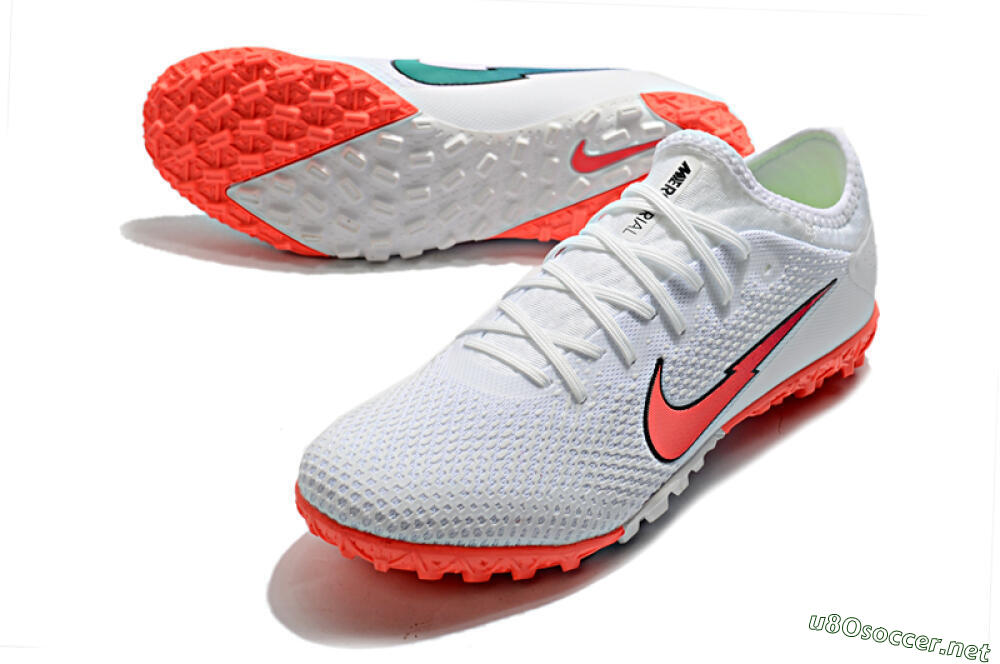 Men's Nike Mercurial Vapor 13 Pro TF Football Shoes - White/Red 5