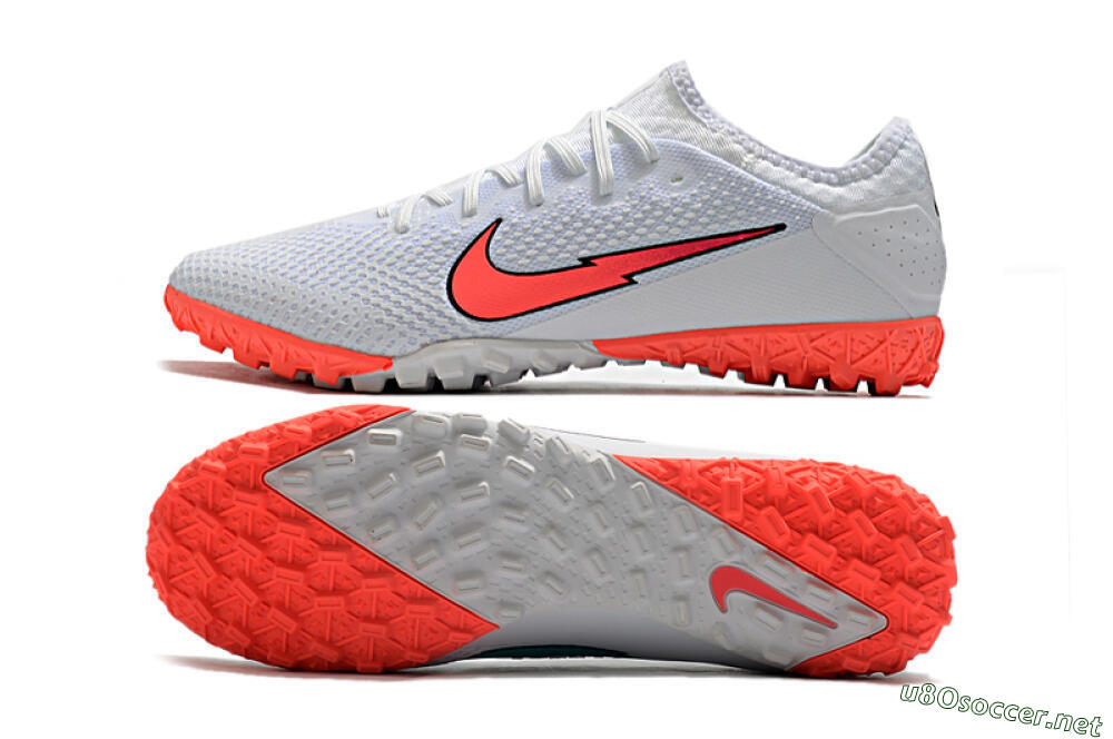 Men's Nike Mercurial Vapor 13 Pro TF Football Shoes - White/Red 1