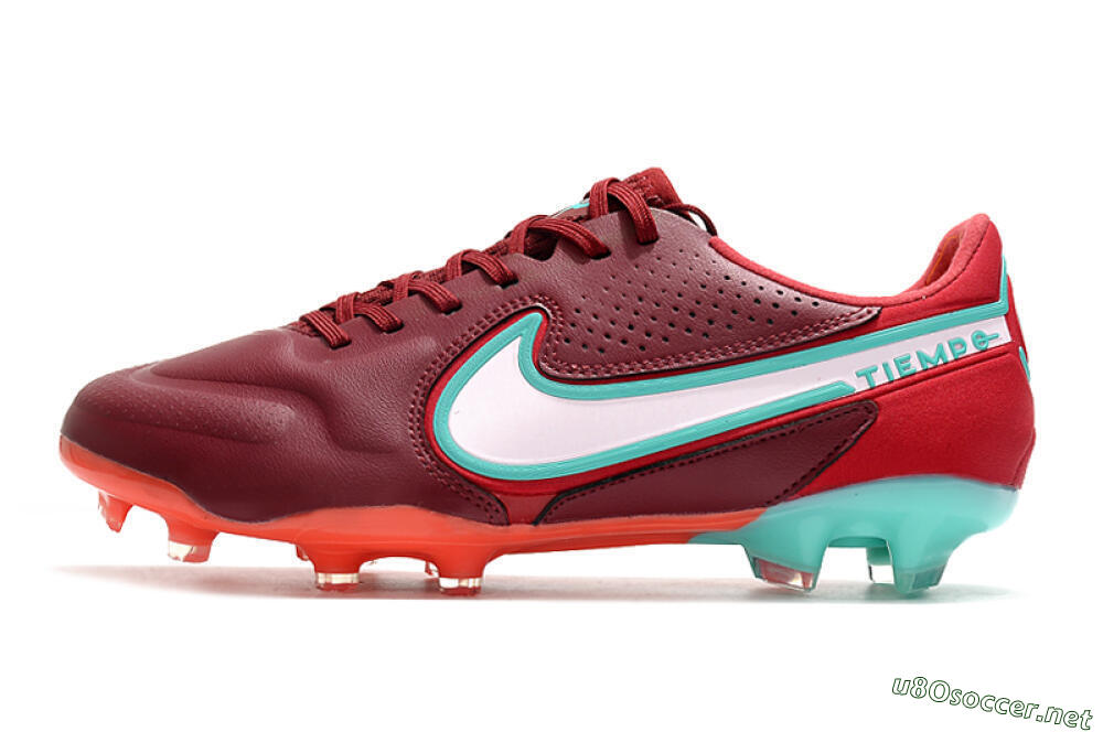 Men's Nike Tiempo Legend 9 Elite FG Football Boots - Red/Jade/White 0