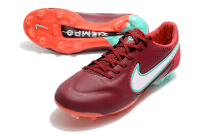 Men's Nike Tiempo Legend 9 Elite FG Football Boots - Red/Jade/White