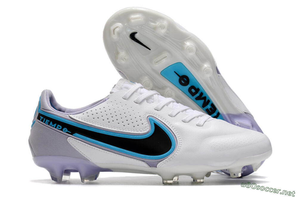 Men's Nike Tiempo Legend 9 Elite FG Football Boots - White/Jade/Black/Grey 2